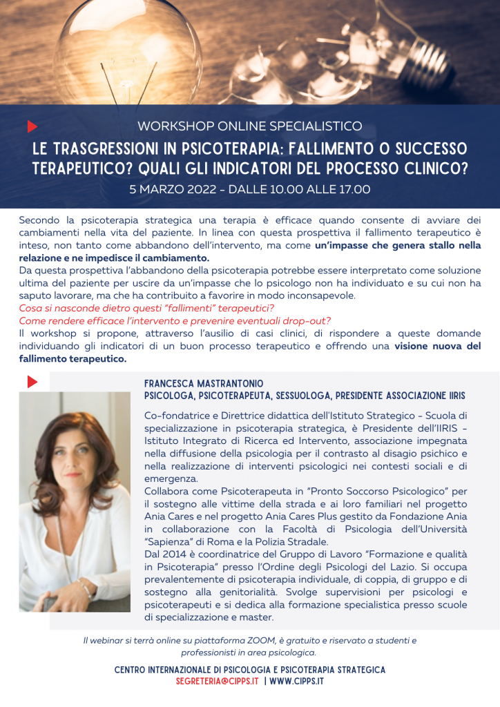 Le trasgressioni in psicoterapia_francesca mastrantonio Le trasgressioni in psicoterapia_francesca mastrantonio